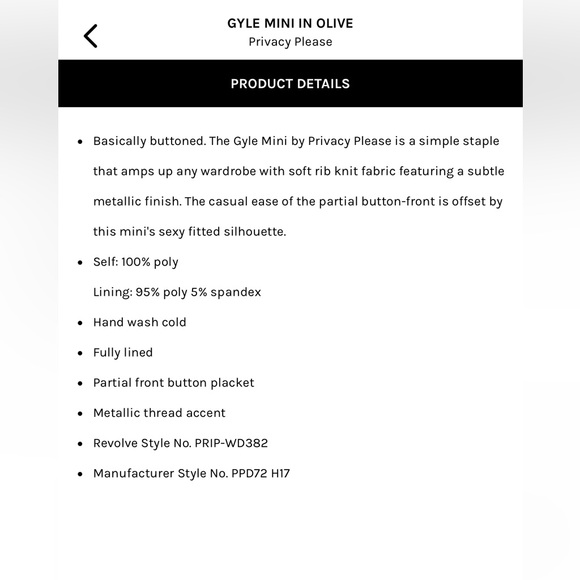 Privacy Please Gyle mini dress metallic olive - Picture 8 of 8